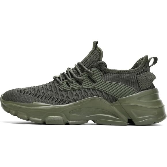 ⚡Men\'s Armygreen Breathable Lightweight Slip Resistant Athletic Gym Work Shoes main image 4